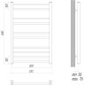 Полотенцесушитель водяной LEMARK URSUS LM72810BL П10 500x800 черный